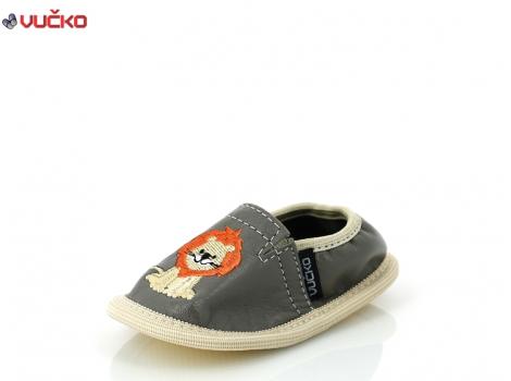 OTROŠKI COPATI VUČKO MINI SIVA LEVČEK