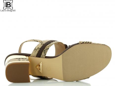 ŽENSKI ELEGANTNI SANDALI LAURA BIAGIOTTI 6750 SAND/SNAKE