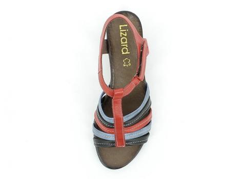 ŽENSKI SANDALI LIZARD 7816 BLACK-BLUE-RED