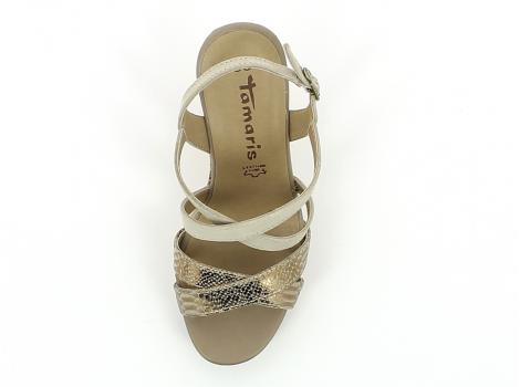 ŽENSKI SANDALI TAMARIS 1/1-28343/28 NATURE/GOLD