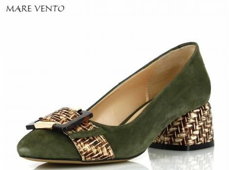 ŽENSKI ELEGANTNI MARE VENTO 12296 KHAKI SUEDE